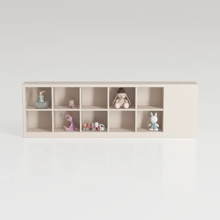 6 Cube Organizer Bookcase - Fabric Storage Bins