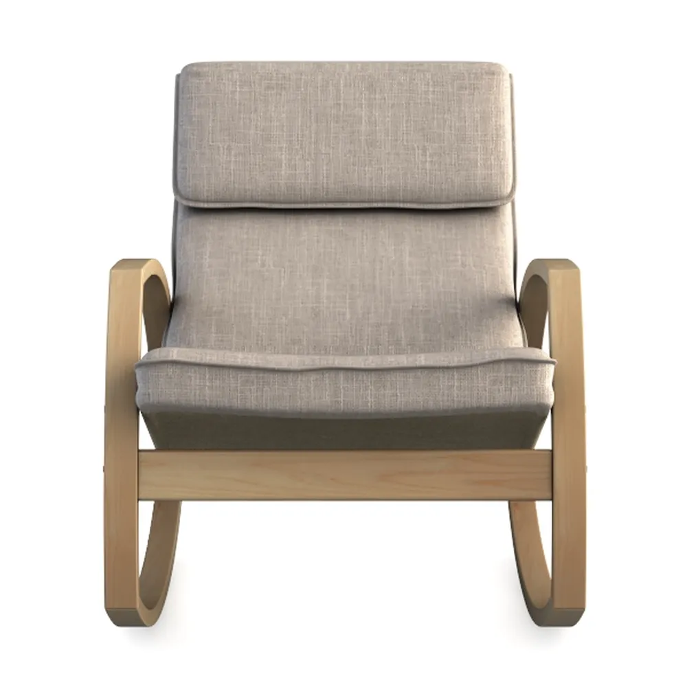 INZOY Mid Century Modern Accent Chair with Wood