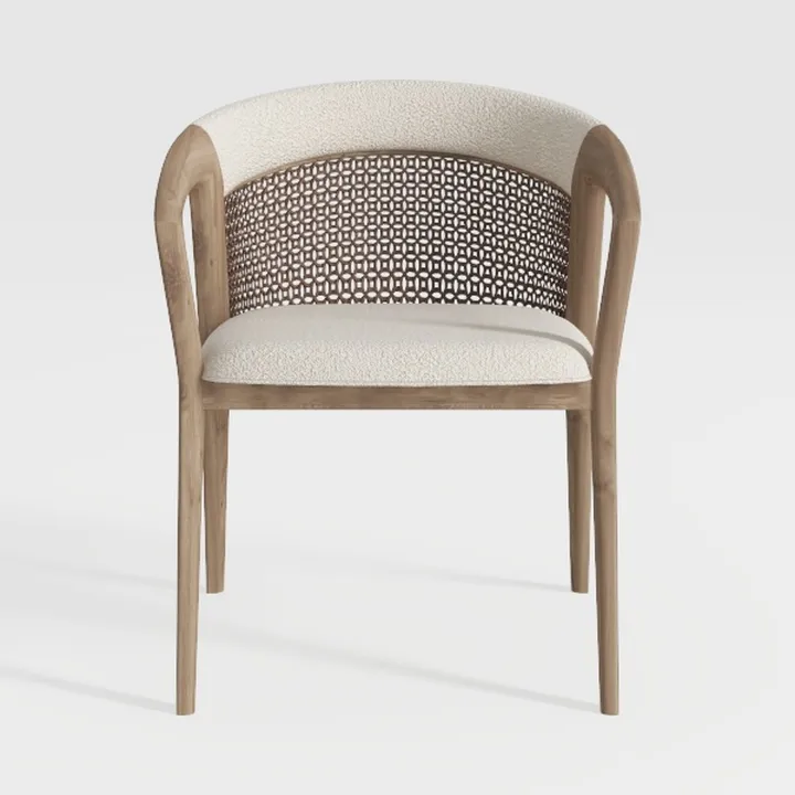 Best Quality Furniture Boucle, 18.5" Side Chair