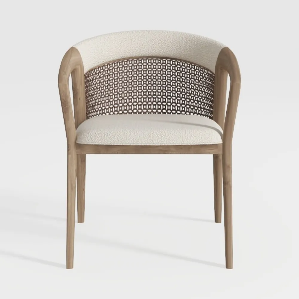 Best Quality Furniture Boucle, 18.5" Side Chair