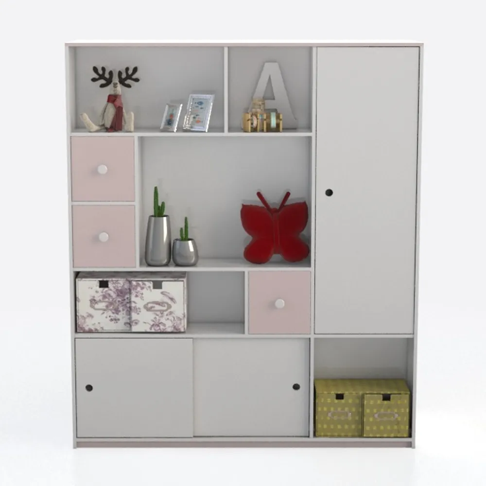 Cozy Castle 4 Tier Book Shelf, 9 Cube Storage