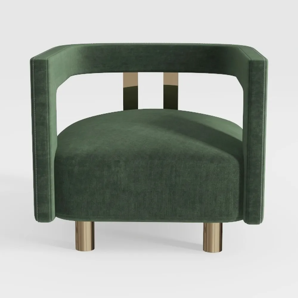 Sherpa Dining Room Chair, Boucle Barrel Accent