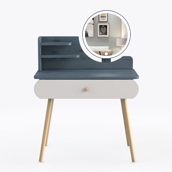 52.5 in. H x 31.5 in. W x 15.5 in. D Makeup Dressi