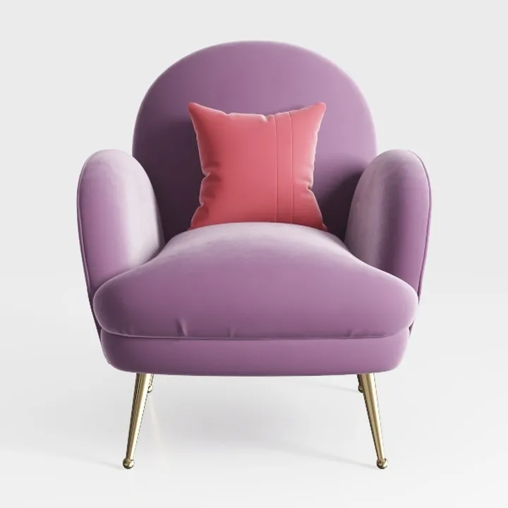 MoNiBloom Upholstered Velvet Accent Chair Girl's P