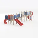 playground equipment-Amusement Park Left 45 Degree View