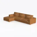 Oversized Modular Sectional Sofa with Double Left 45 Degree View