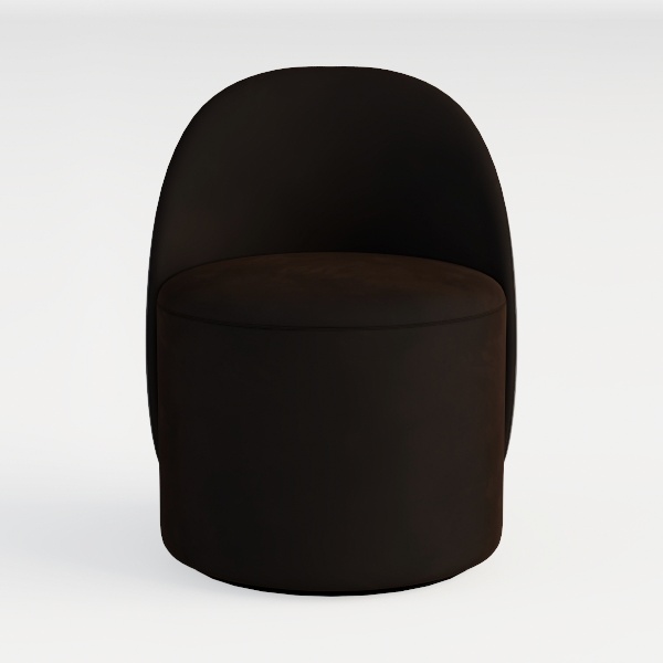 INMOZATA Swivel Chair, Velvet Round Accent Bucket