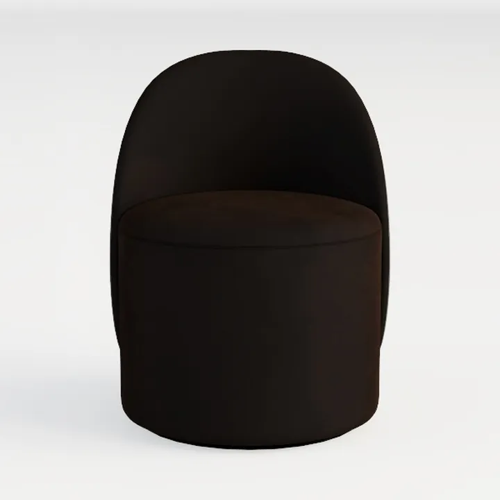 INMOZATA Swivel Chair, Velvet Round Accent Bucket 
