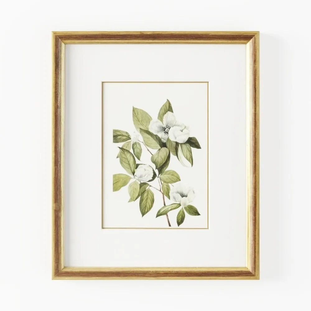 InSimSea Gold Bamboo Framed Canvas Wall Art