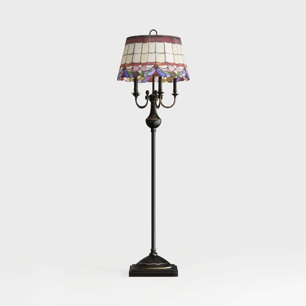 Capulina Tiffany Torchiere Floor Lamp 70 Inches