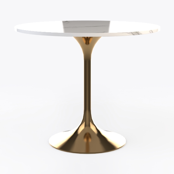 Bristol 31" Round Dining Table, Sintered Stone & G