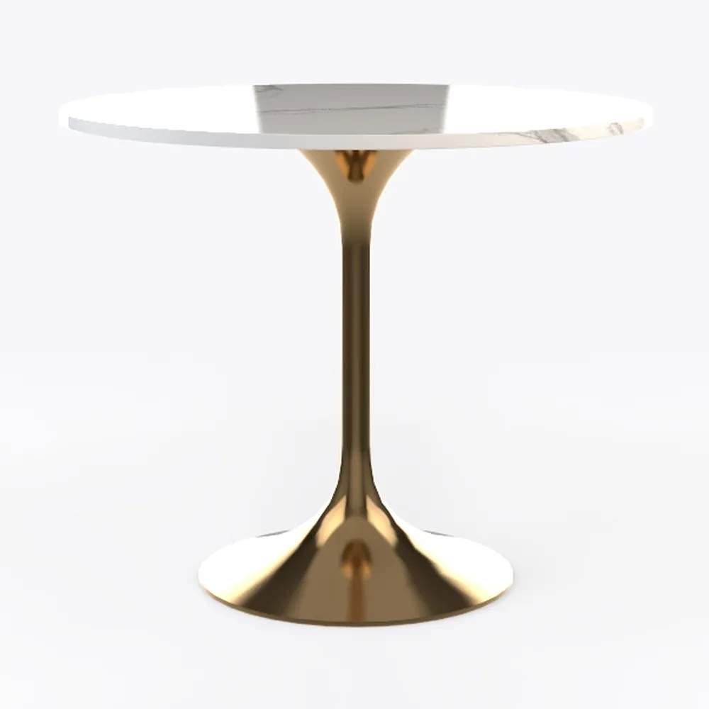 Bristol 31" Round Dining Table, Sintered Stone & G