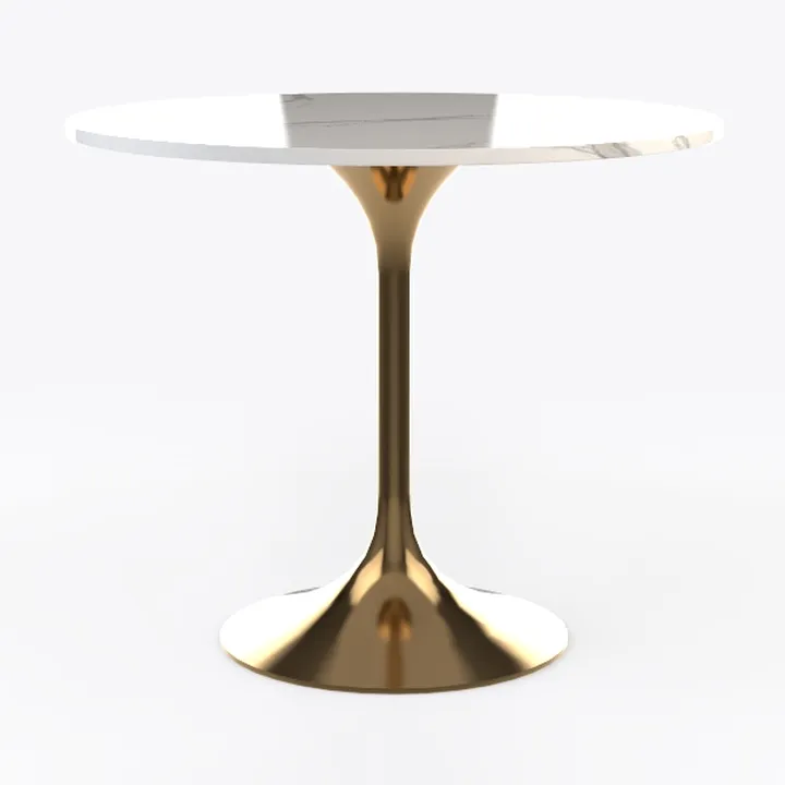 Bristol 31" Round Dining Table, Sintered Stone & G