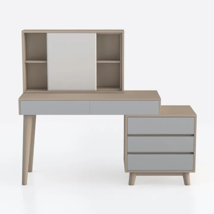 Convenience Concepts Oslo 1 Drawer Desk, Gray
