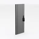 Minimalist Black Metal Electronic Lock Cabinet 3D Model Right 45 Degree View