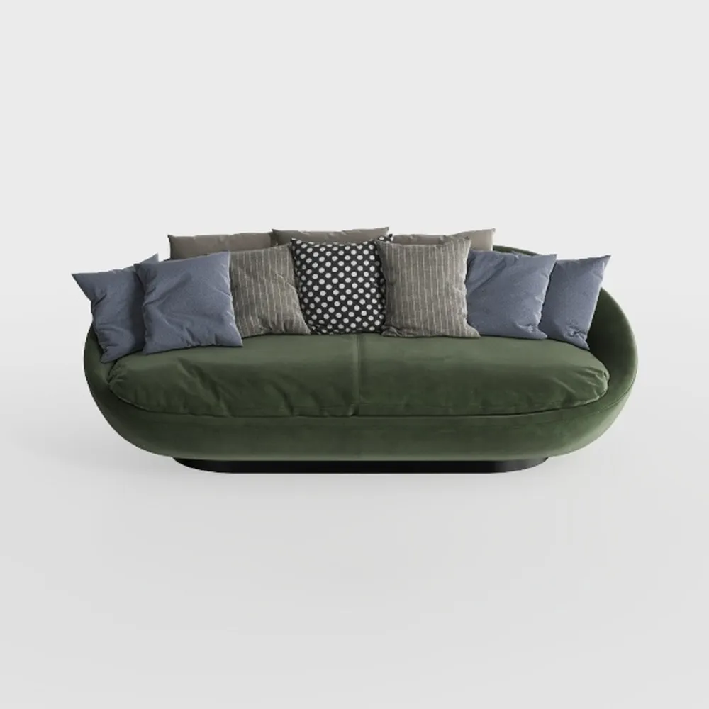 Sdorens Bubble Couch, Curved Loveseat Sofa, Memory
