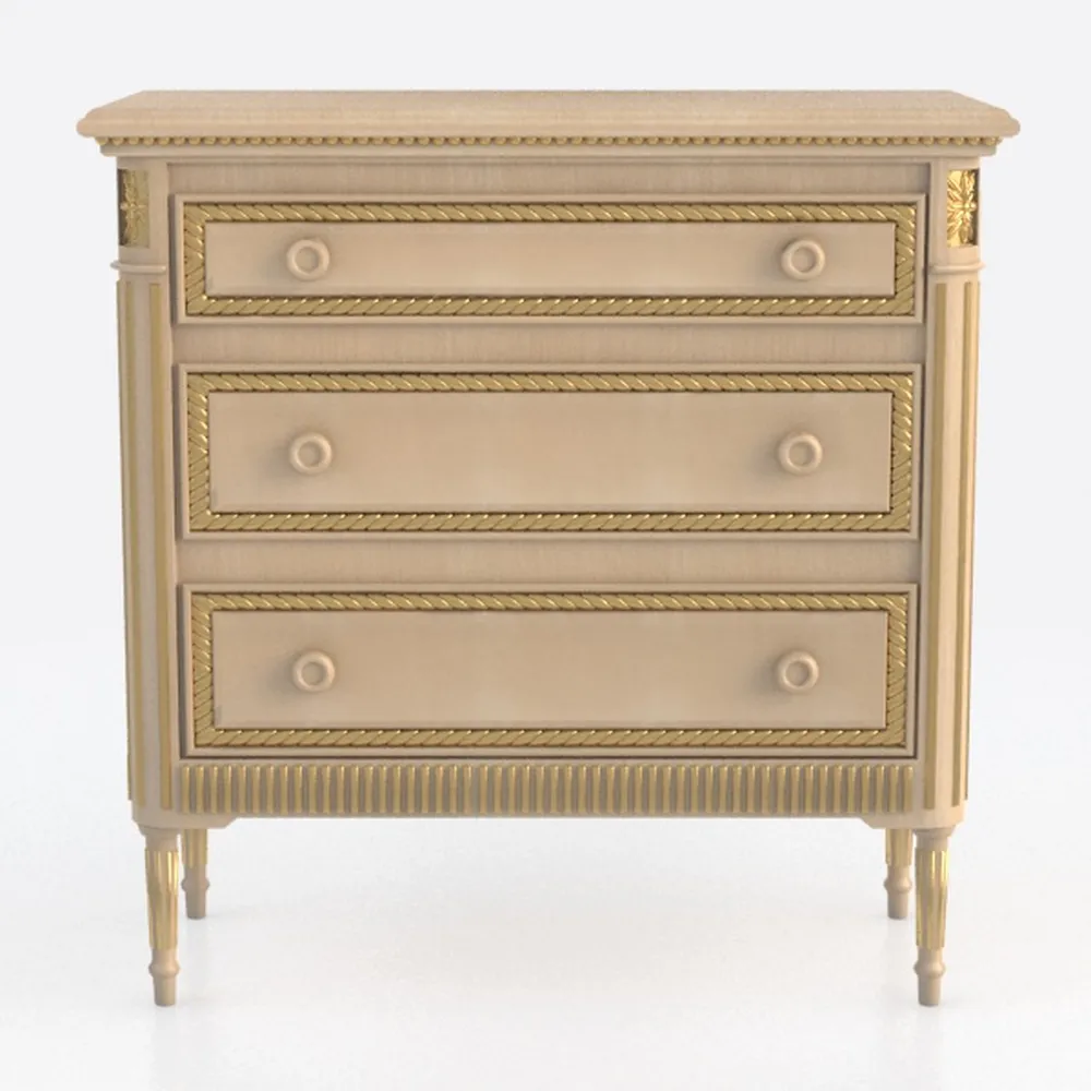 Anmytek 3 Drawer Dresser for Bedroom, Rattan Dress