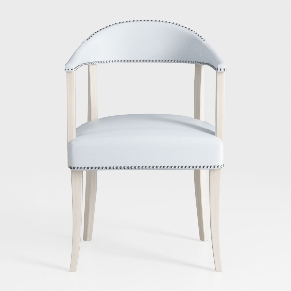 Home Office Desk Chair No Wheels, Upholstered Line