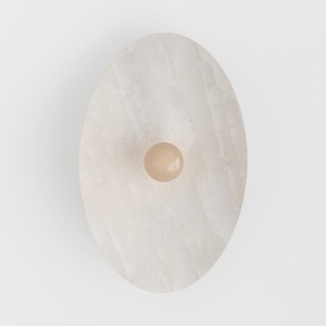 Minimalist Marble Oval Wall Lamp 3D Model