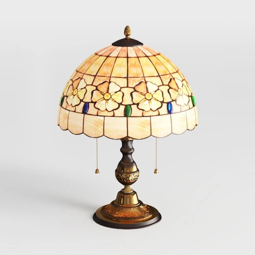 Tiffany Table Lamp 8", Pink Tiffany Style Lamps