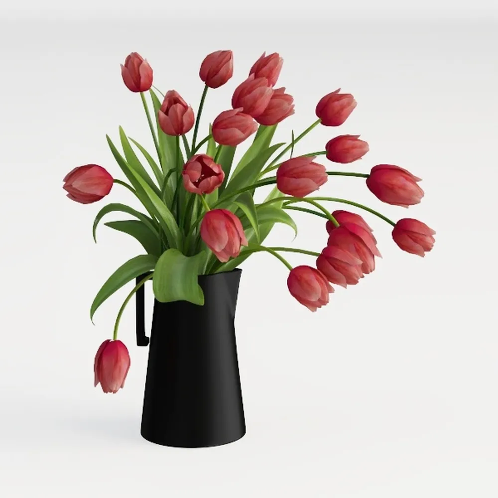 Large Rustic Vase for Flowers,10'' Black Farmhouse