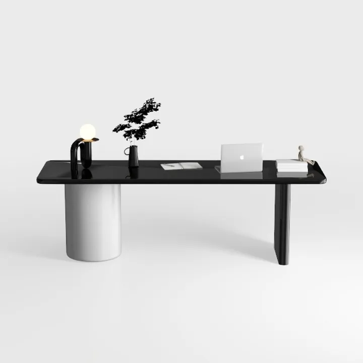 OOIKVCC Industrial Computer Desk,Solid Wood Home O