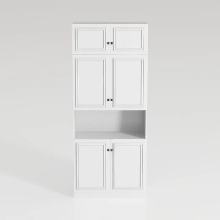 Large Kitchen Pantry Storage Cabinet with Hutch