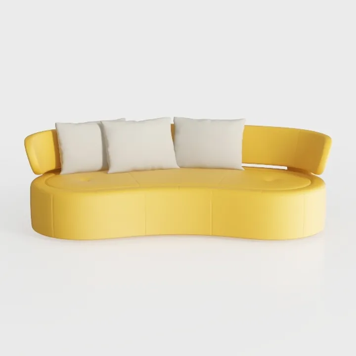 Curved Waiting Area Early Education Center Sofa