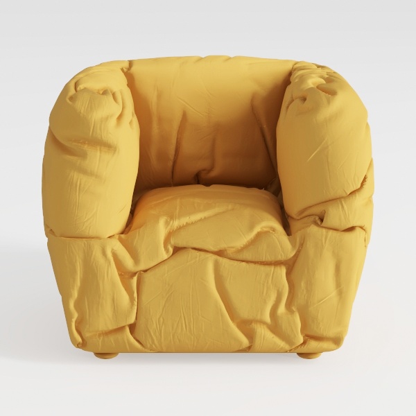 LINSY Accent Chair with Ottoman, Modern Barrel