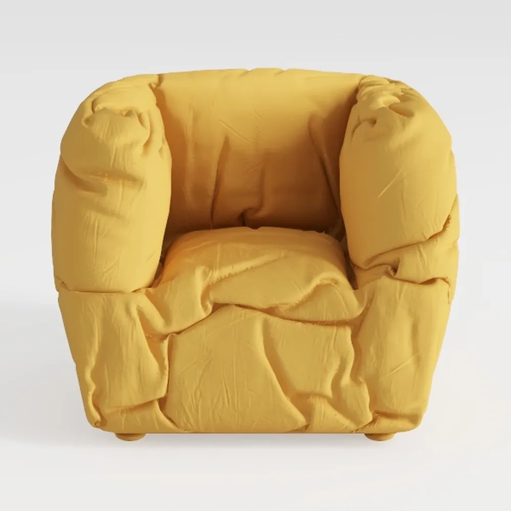 LINSY Accent Chair with Ottoman, Modern Barrel