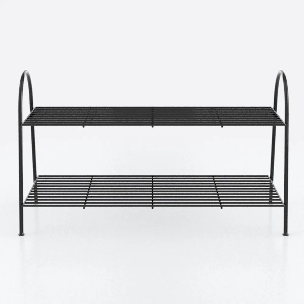 AOODA Long 2 Tier Shoe Rack for Closet Metal Wide 