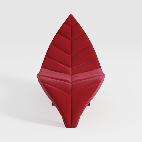 Pumpkin Red Polyester Swivel Chair and Ottoman