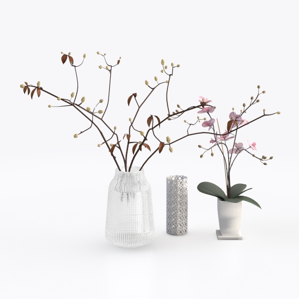 Hollyone Hydrangea Artificial Flowers with Vase