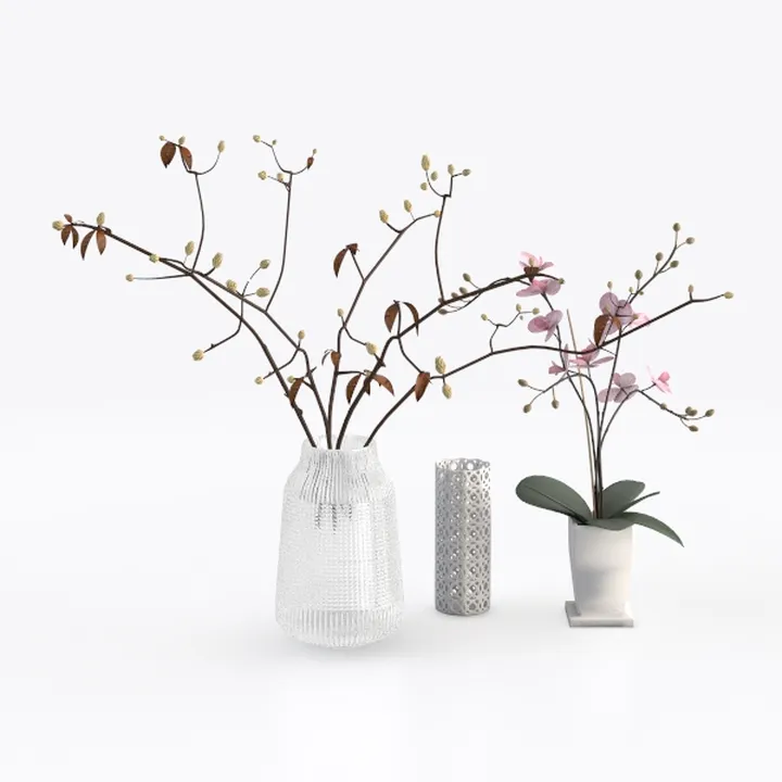 Hollyone Hydrangea Artificial Flowers with Vase