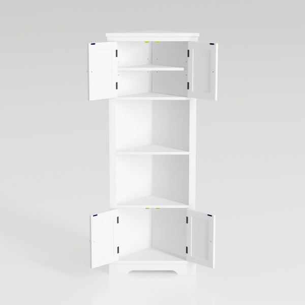SoBuy 63.4" Tall Corner Cabinet, Bathroom Storage