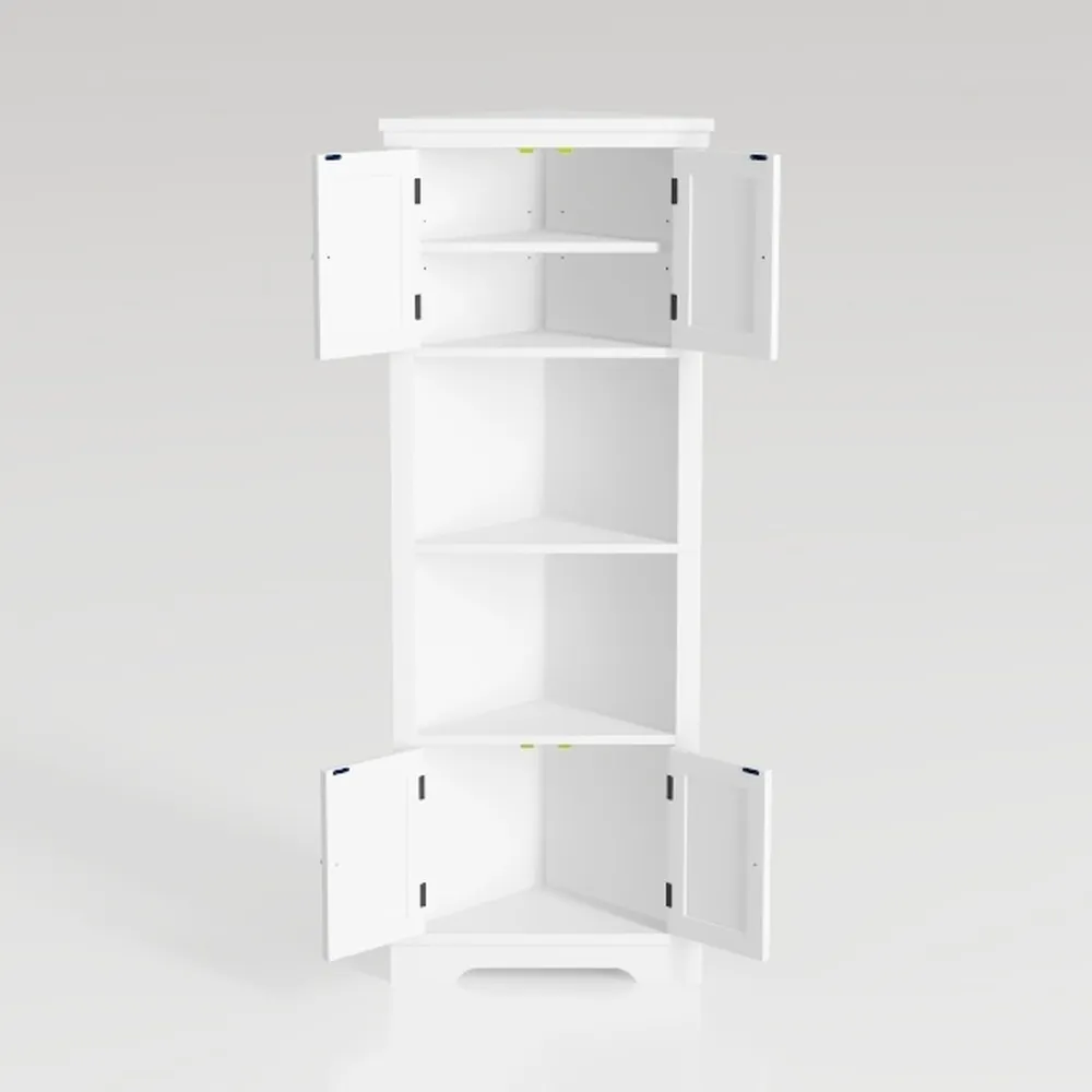 SoBuy 63.4" Tall Corner Cabinet, Bathroom Storage