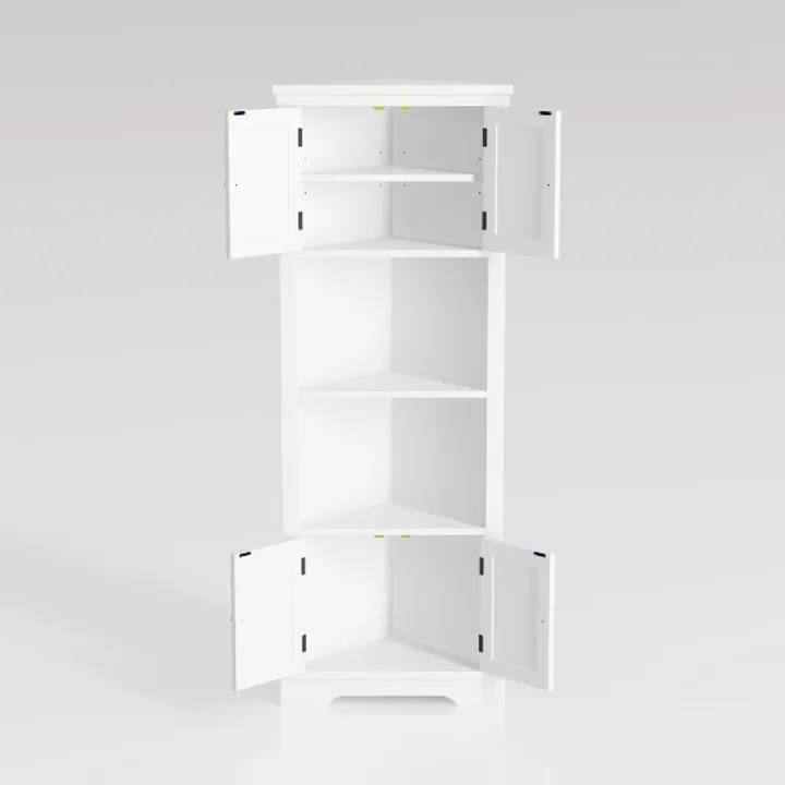SoBuy 63.4" Tall Corner Cabinet, Bathroom Storage