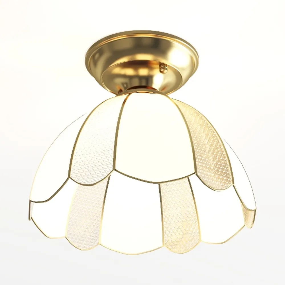 BOKT Vintage Brushed Brass Semi Flush Mount