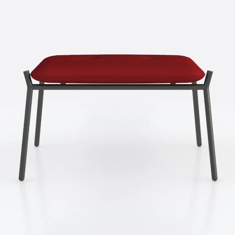 Emma Red Upholstered Ottoman