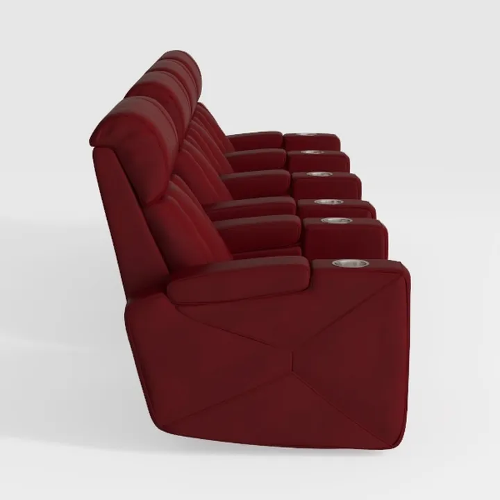 Red Fabric Power Lift Recliners Chair Electric Lei