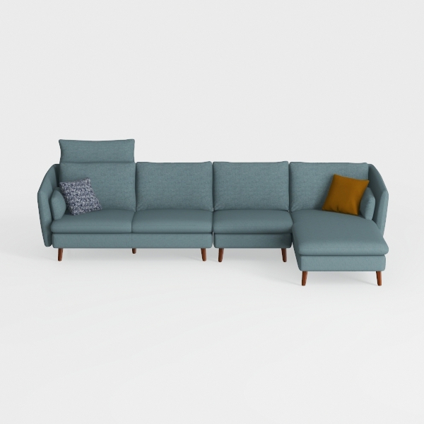 L-Shaped Sectional Sofa, Upholstered Seat