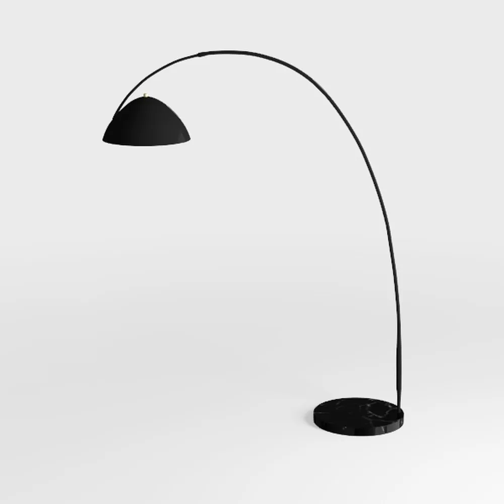 GETINLIGHT 66" Modern Black Metal Arc Floor Lamp 