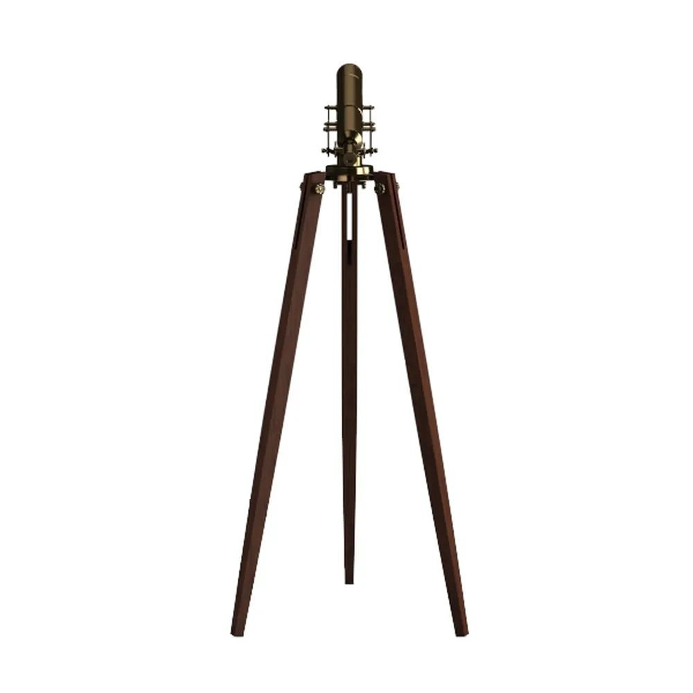NauticalMart Wooden Tripod Table Lamp for Living