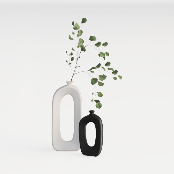 Heart Shape Ceramic Vase Nordic Home Decorative Flower Vase Ornament Living Room Art Arrangement Simple Flower Bottles