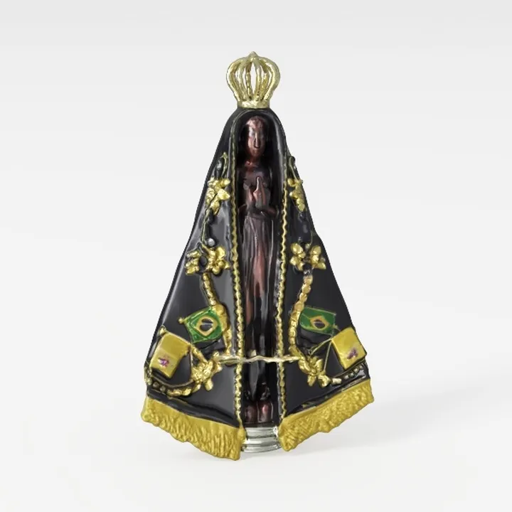 Decorative Brazilian Our Lady of Aparecida Statue Figurine 3D Model