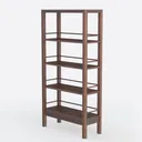 Casual Home 3-Shelf Folding Student Bookcase Left 45 Degree View