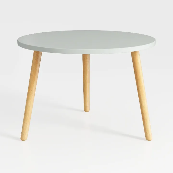 Round Coffee Table Low Table with 3 Solid Wood 