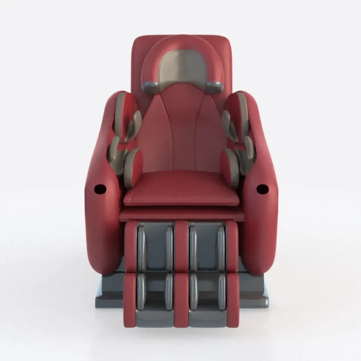 Modern Red Leather Massage Chair 3D Model