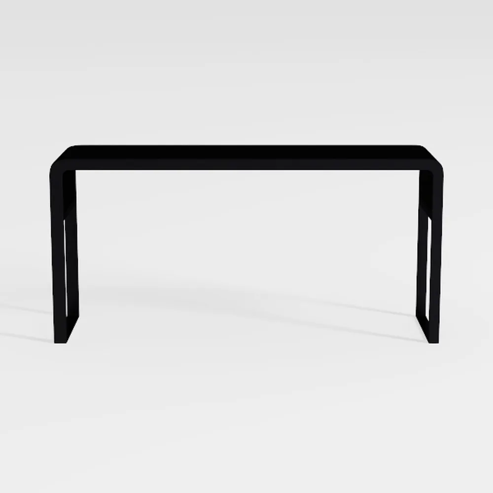 59.05" Sofa Table for Living Room,Black Console