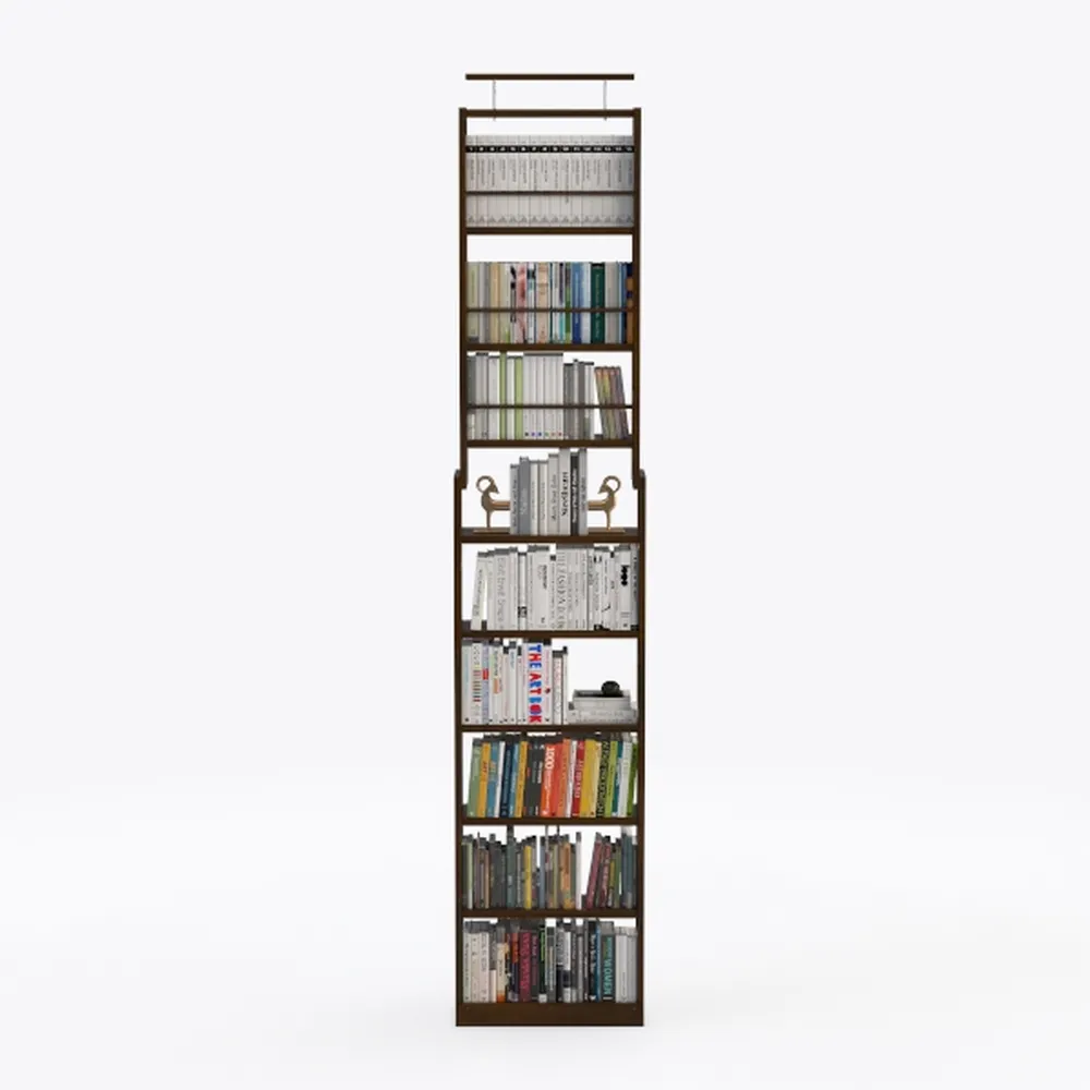 Square Rotating Bookshelf Tower - 360 Spinning